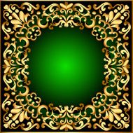 rame with gold pattern