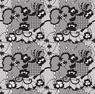 Lace seamless pattern with flowers N260