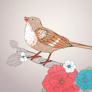 Vector Bird and Floral Elements N2