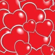 Seamless background with hearts 6