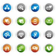 Glossy Buttons - Love and Dating icons
