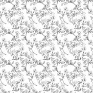 seamless pattern apple tree branch N2