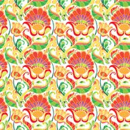 Seamless floral pattern on white background N3