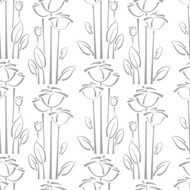 Floral seamless pattern with rose