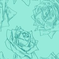 Vintage seamless pattern with roses N4