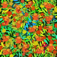 Little birds sing songs Seamless texture N7