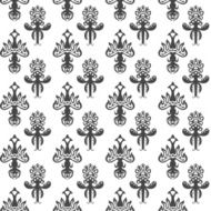 pattern in the old style with curls N9