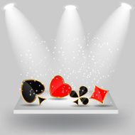 Abstract background with card suits for design Vector illustration N2