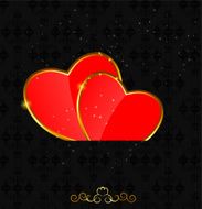 Valentines day love heart background vector illustration N2