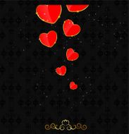 Valentines day love heart background vector illustration N3
