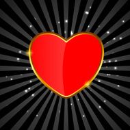 Valentines day love heart backgroung vector illustration