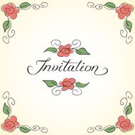 Invitation card with floral pattern N6