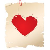 paper torn in the shape of heart