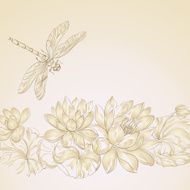 Lotus flower and dragonfly N3