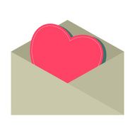 heart into envelope