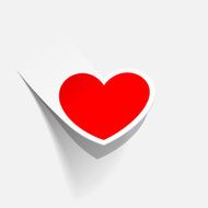 valentine heart in the form of a sticker N3
