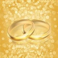 gold background with rings