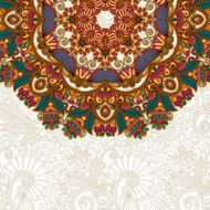 Ornate card with circle ornament N6