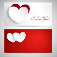 Postcards with hearts