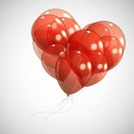 background with red balloons