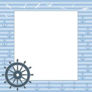 frame for text or photo with the steering wheel