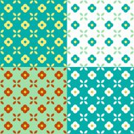 Graphic Flowers Seamless Pattern