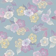 Vector floral seamless pattern beautiful flowers