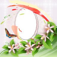 Frame with beautiful flowers