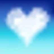 Heart shaped cloud in the blue sky N2