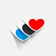 valentine heart in the form of a sticker N4