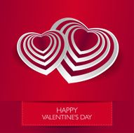 Valentine&#039;s card with text and heart shape Vector ilustration N67
