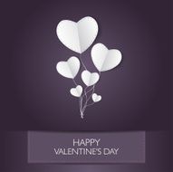 Valentine&#039;s card with text and heart shape Vector ilustration N68