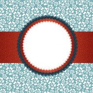 Invitation card on floral background