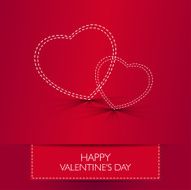 Valentine&#039;s card with text and heart shape Vector ilustration N69