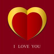 Red Heart paper background eps10 N3