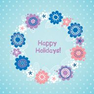 Greeting card with wreath N2