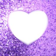 Purple frame in the shape of heart EPS 8 N4