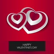 Valentine&#039;s card with text and heart shape Vector ilustration N70