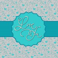 background with label in romantic theme