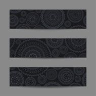 Set of lace banners