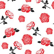 Pattern of red flowers roses