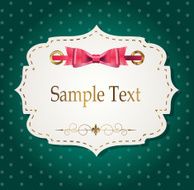 Gift Card with Ribbons Design Elements Vector Illustration N6