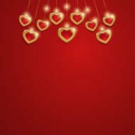 Valentine&#039;s day background with hearts Vector illustration N2