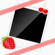 scrapbook elements with photos frame vector illustration N3