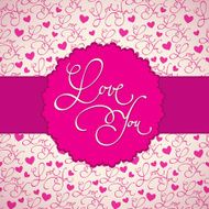background with label in romantic theme N2