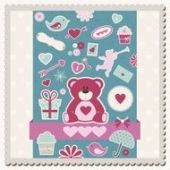 Valentine&#039;s Day scrapbook card