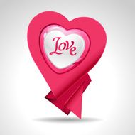 Valentine&#039;s Day vector background Origami speech bubble N8