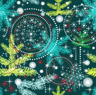 Christmas pattern hand-drow vector