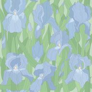 seamless vector pattern with irises