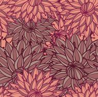 seamless pattern of tender abstract flowers